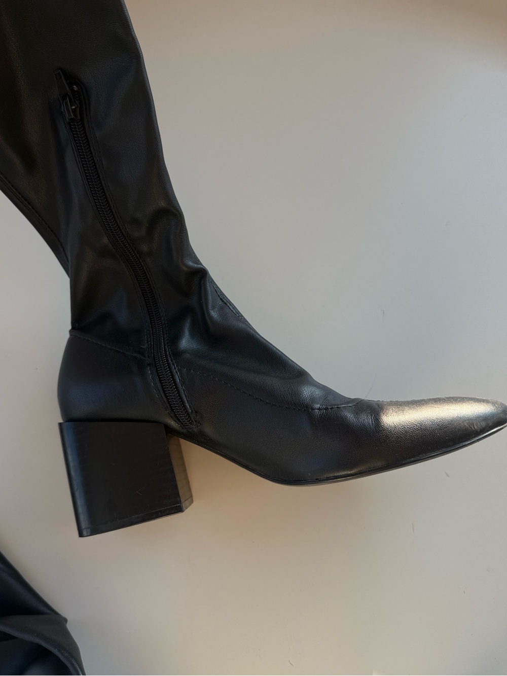 Zara Black Over The Knee Boots EU39 US8.5 - Picture 6 of 9